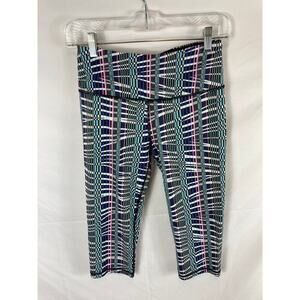 VSX Sport Knockout Crop Leggings Size Small Geo Pattern